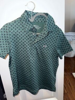 Vineyard Vines Green Boys Polo